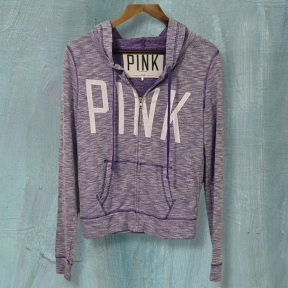 Victoria Secret PINK Women's Hoodie Size XS 1/4 Zip Pull Over Purple - Picture 1 of 4